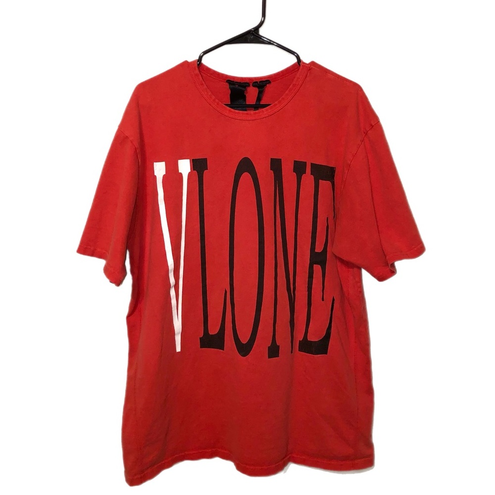 Men’s VLONE Red, Black, and White Tee 100% Cotton T-Shirt